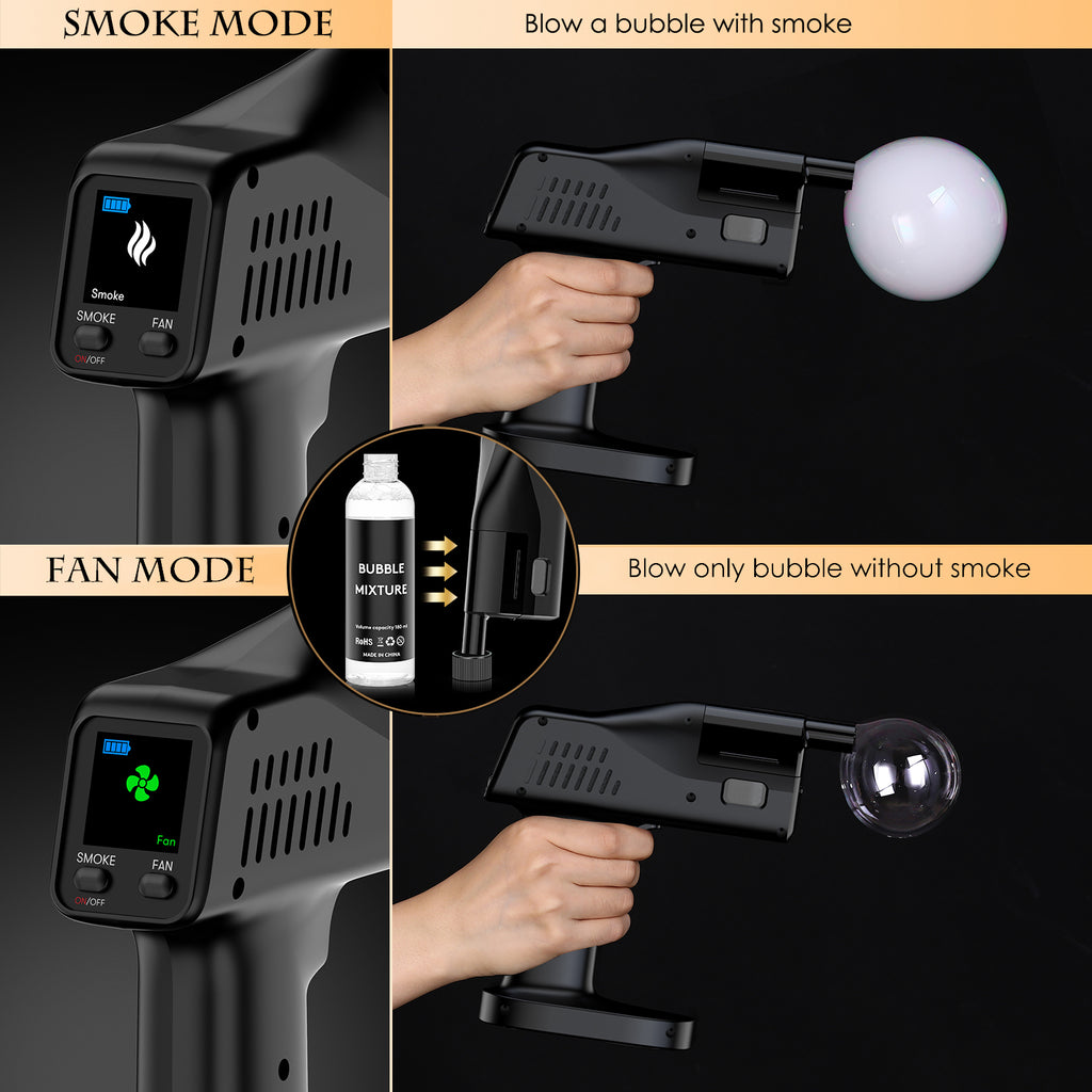 Aromatic Smoke Bubble Tool with Flavored Oils & Solution Included